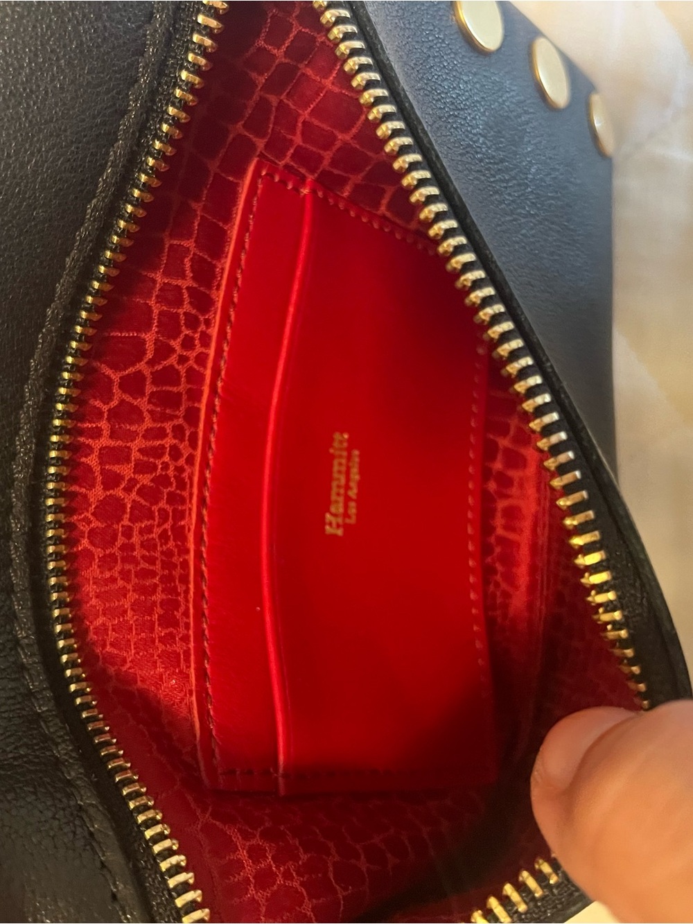 Hammitt Black Crossbody Bag with Gold Studs - Picture 7 of 8
